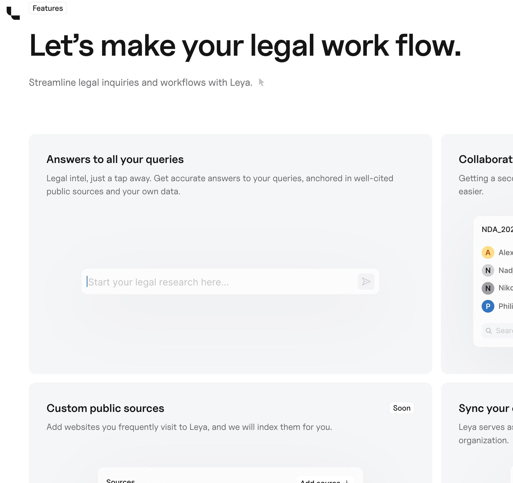 Legora (Leya AI YC W24) project screenshot