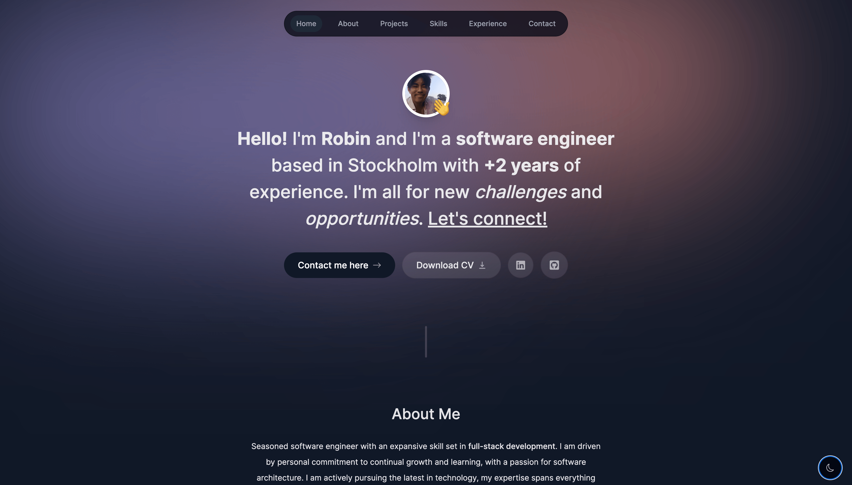 Portfolio Website project screenshot